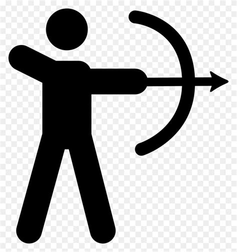 File Svg Stickman With Bow And Arrow Sport Sports Hammer Hd Png