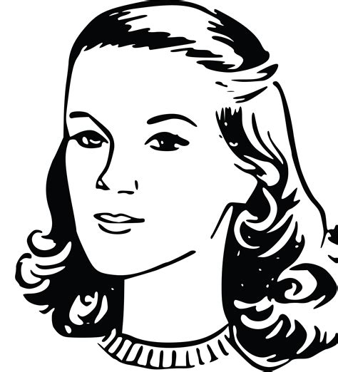 Woman Face Clipart Black And White 10 Free Cliparts Download Images