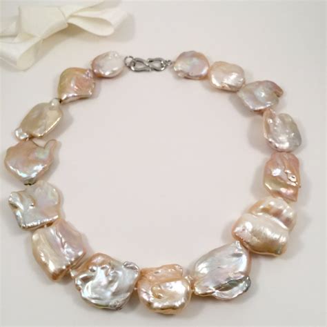 Gorgeous Pink Freshwater Baroque Pearl Necklace Exotic