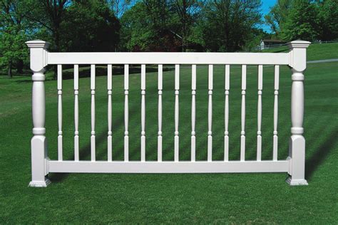Prodeck™ vinyl railing system line kits. Fairway Standard Vinyl Railing Kit w/Turned Balusters | US ...