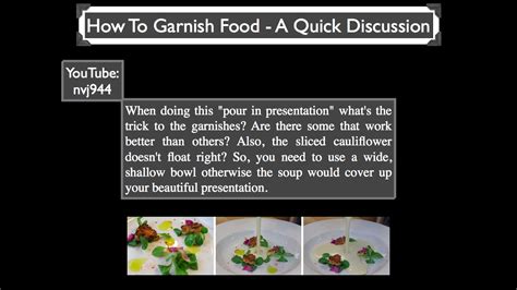 Tcd 007 How To Garnish Food A Quick Video Discussion