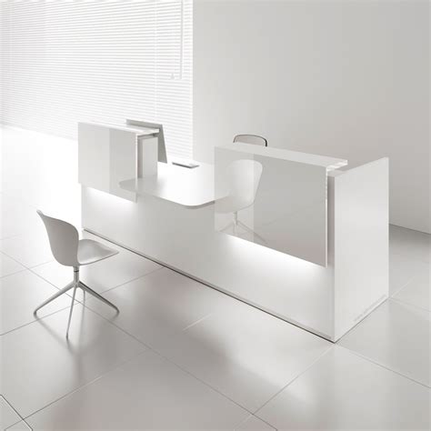 Tera Countertop Large Reception Desk W Light Panels Ada Compliance By