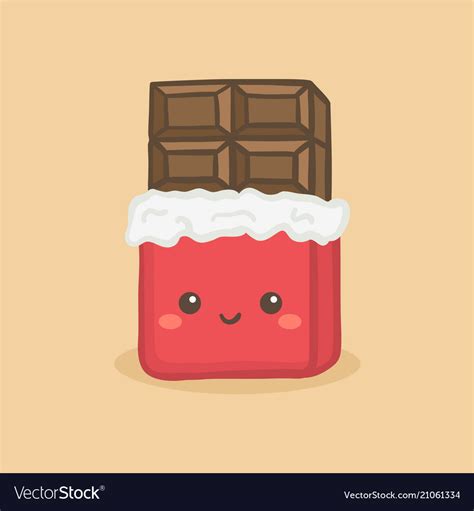 Cute Chocolate Bar Cartoon Royalty Free Vector Image