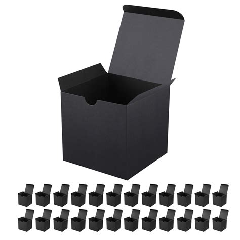 Packhome 25 T Boxes With Lids Black T Boxes Bulks For Party Groomsman Proposal 4x4x4