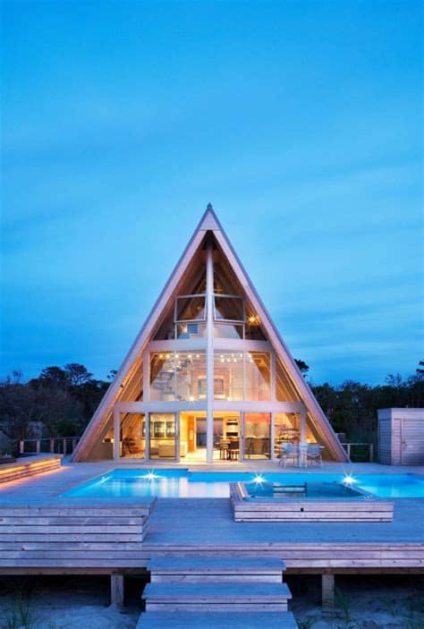 A spoken definition of banister. A-Frame Beach House Reinvents An Iconic 1960s Design