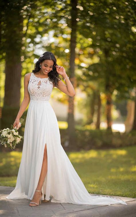 The variety of wedding venues today command a more informal style of attire. Casual Wedding Dress with Slit - Stella York Wedding Dresses
