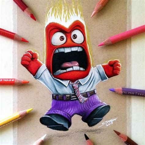 Anger Drawing Inside Out Fan Art By Lethalchris On Deviantart Cute