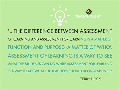 The Difference Between Assessment Of And For Learning