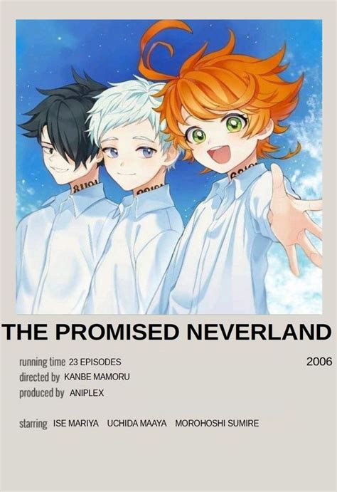 The Promised Neverland Minimalist Poster Anime Character Design