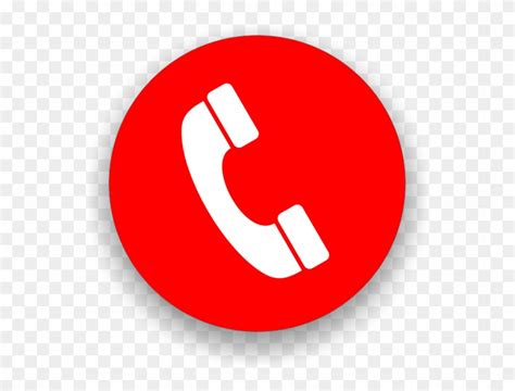 Call Logo Png Red Phone Call Logo In White Color In Png Transparent