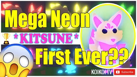 First Mega Neon Kitsune In Adopt Me Roblox Making Mega Neon