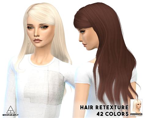 Moonflowersims Ts4 Hair Retextures Alesso Hairs 42 Colors