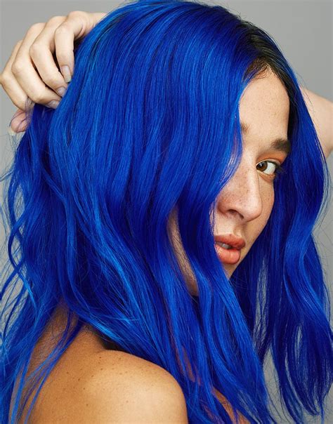 Bright Blue Hair Royal Blue Hair Dyed Hair Blue Hair Color Blue
