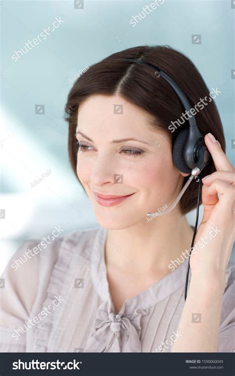 Woman Wearing Headset Stock Photo 1590060049 Shutterstock