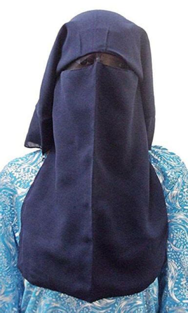Layers Burqa Hijab Face Cover Veil Islam Islamic Eid Xl Long Saudi Niqab Nikab Ebay