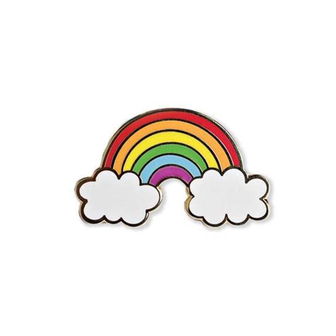 Rainbow Enamel Pin Rainbow Pin Rainbow Badge Jacket Pins V Cute