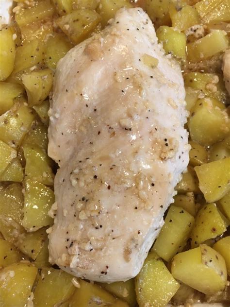 One Dish Brown Sugar Garlic Chicken And Potatoes Small Thyme Cook