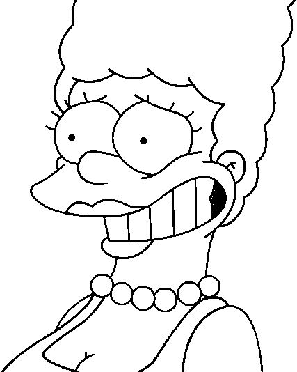 Colorear Marge Simpson 2 Los Simpsons Dibujo Para Colorear Gratis