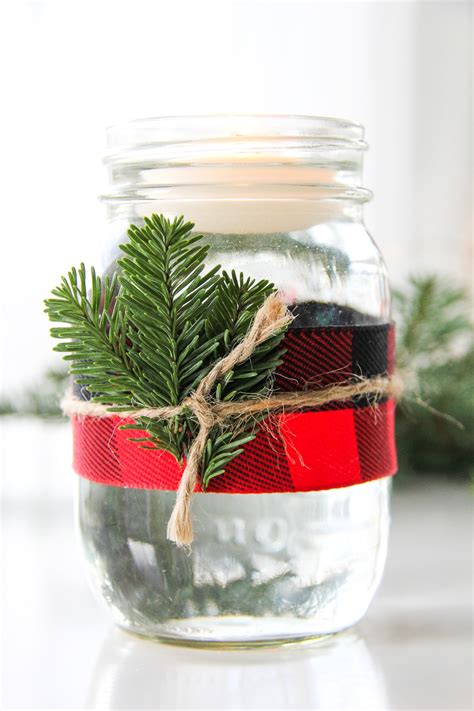 5 Minute Christmas Mason Jar Candles A Pretty Life In The Suburbs