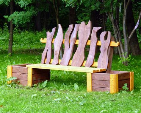 Направи си сам дървена градинска пейка с цветарник Backyard Design