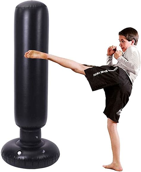 Boxing Punch Bag Free Standing Inflatable Punching Bag Tumbler Column