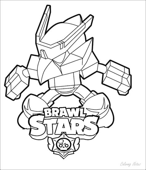 Coloring Pages Brawl Stars Mecha Crow Star Coloring Pages Coloring