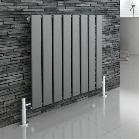 Modern Designer Anthracite Flat Panel Horizontal Radiator Heater