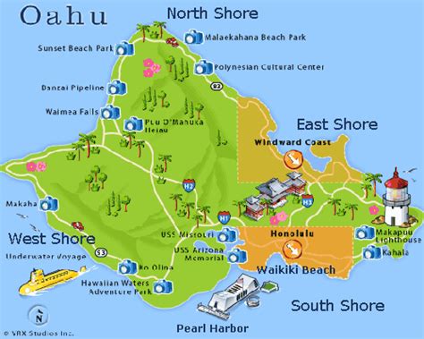 Oahu Tourist Map Oahu Hawaii Map Oahu Oahu Travel