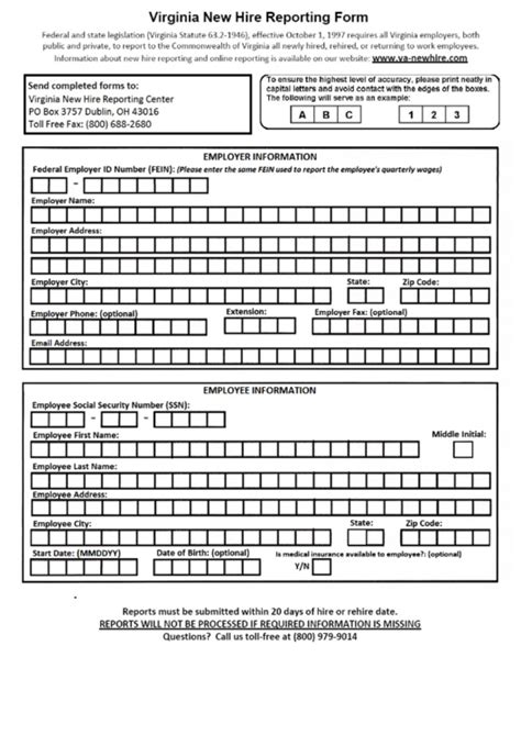 Az New Hire Reporting Form 2023