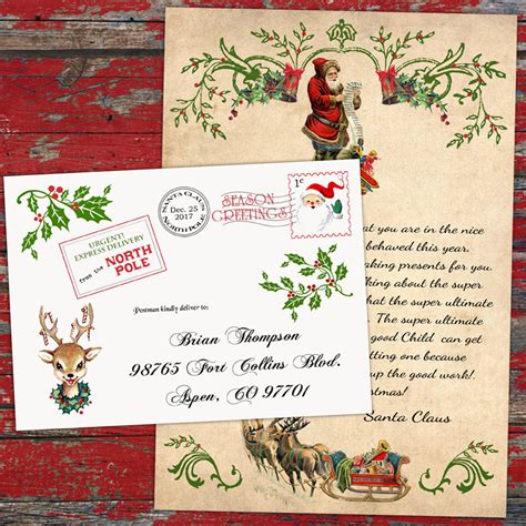 Free personalized letters from santa claus. Letter from Santa Claus, Personalized Official North Pole ...