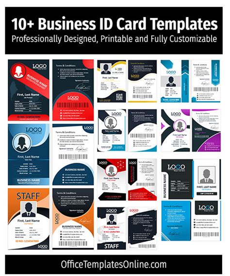 10 Business Id Card And Employee Badge Templates For Ms Word