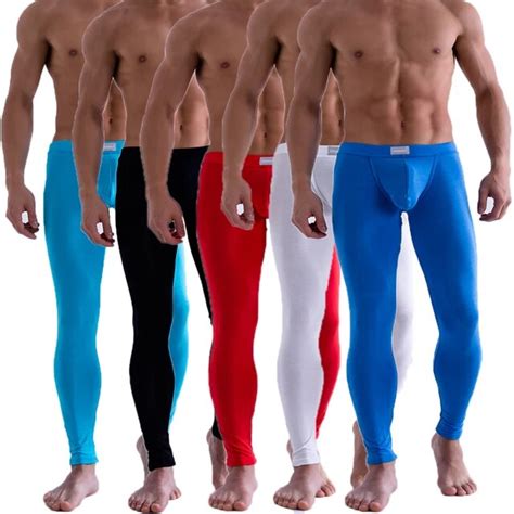 new sexy men s underwear ultra thin modal fabric autumn pants male long johns tights w