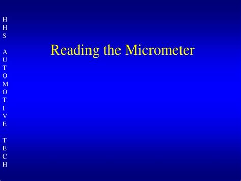 Ppt Reading The Micrometer Powerpoint Presentation Free Download