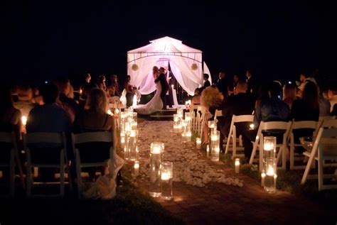 Candlelight Ceremony Outside Wedding Ceremonies Beach Wedding