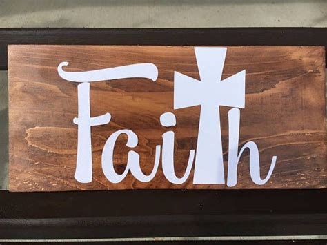 Faith Christian Wood Sign Wooden Sign Wreath Sign Mantel Scrap Wood