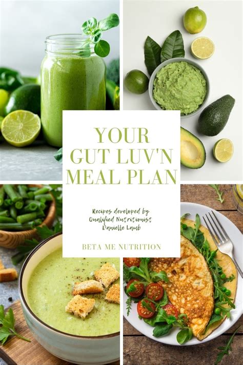Gut Health Downloadable Meal Plan Beta Me Nutrition