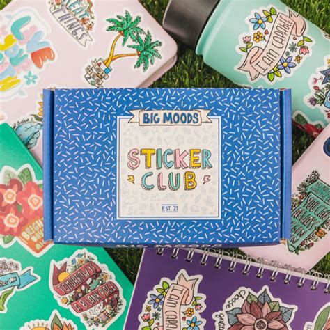 Big Moods Sticker Club The Best Sticker Subscription Box Monthly