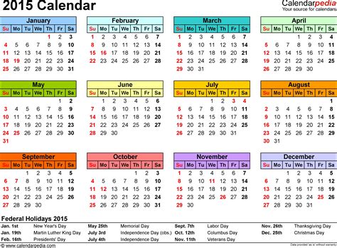 One Year Calendar Qualads