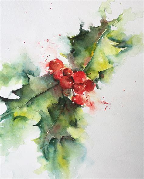 Watercolor Painting Christmas Cards At Explore