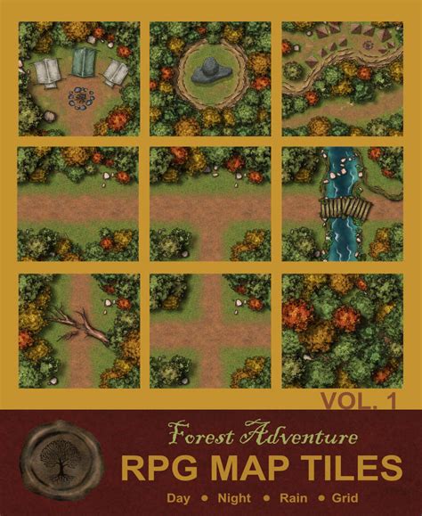 Forest Adventure Rpg Battle Map Tiles Vol1 Rpg 1411