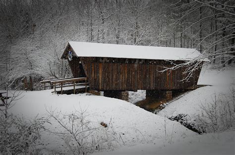 Snow Covered Bridge Photograph By Beverly Hammond