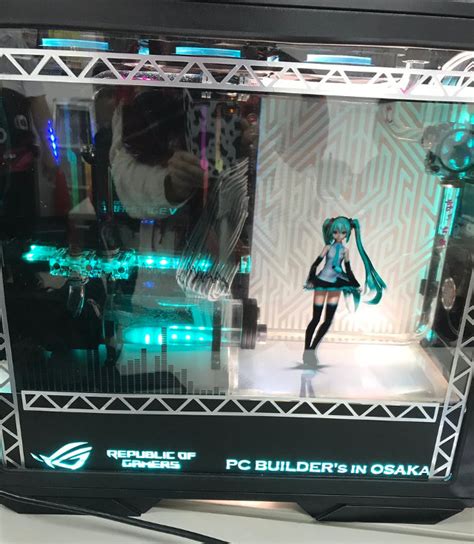 Custom Pc Case Mod That Looks Like Theres A 3 D Anime