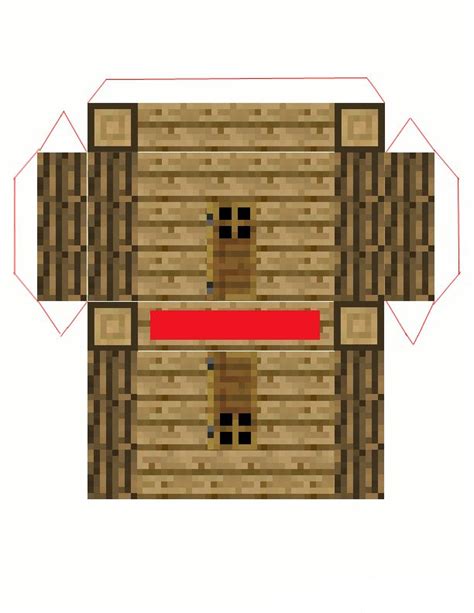 Papercraft Mini Wooden House Minecraft Crafts Paper Crafts Paper Cube