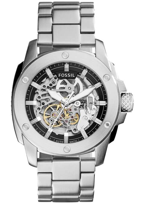Fossil Modern Machine Automatic Skeleton Stainless Steel Watch Me3081