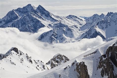 Snowy Mountain Peaks Stock Photo Image Of Glacier Alps 13615644