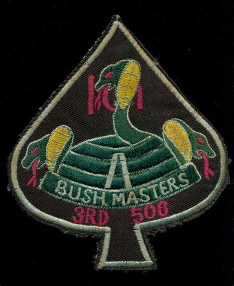 Us Army 3rd Bn 506th Infantry Regt Bushmasters Vietnam Patch A 2 Ebay