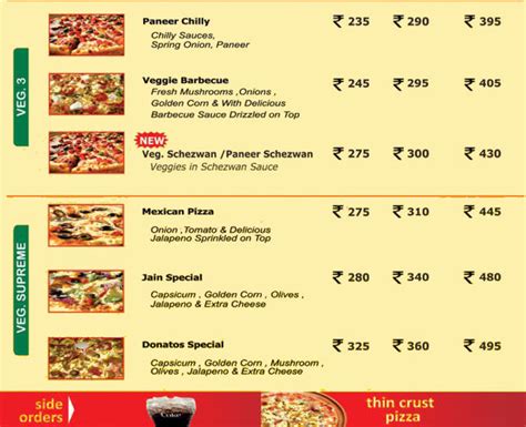 Donatos Pizza Menu Menu For Donatos Pizza Mulund East Central Mumbai