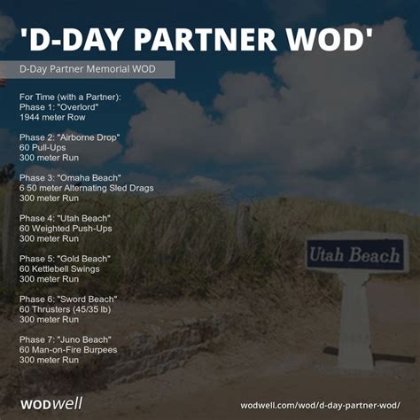 D Day Partner Wod Workout D Day Partner Memorial Wod Wodwell Wod