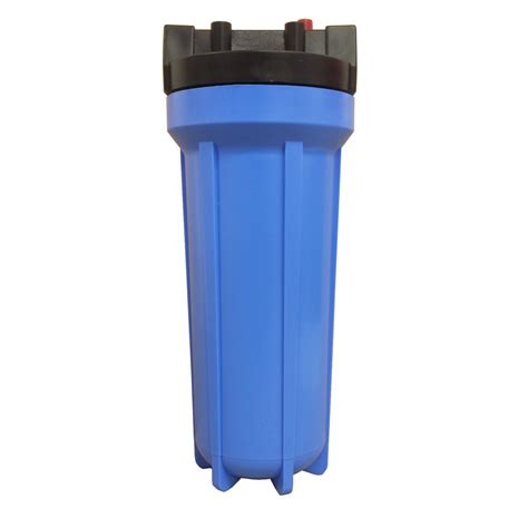10 Standard Blue Water Filter Housing With 34 Female Bsp Ports And