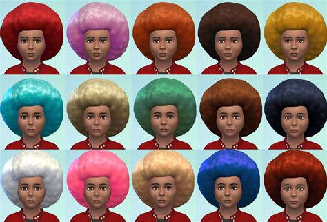 Mod The Sims Big Afro For Small People Childrens Conversion By